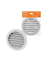 Решетка вентиляционная круглая алюминиевая с москитной сеткой, с фланцем d125, внеш. D150, TDM | код SQ1807-0801 | TDM