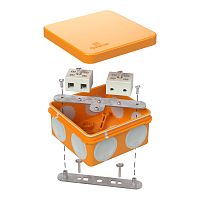 Коробка огнестойкая для о/п двухкомпонентная 60-0210-FR10.0-4 Е15-Е120 RAL2004 80х80х40 (44 шт/кор) Промрукав | код 60-0210-FR10.0-4 | ПРОМРУКАВ