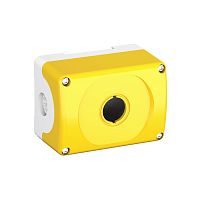 PB-BK01Y Корпус для кнопок 1 место. (Желтый - Черный) | код PB-BK01Y | Plastim