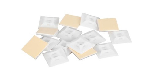 Основание для стяжек, самоклеящееся, 28х28мм, белое, 100шт | код NMC-TMA28-WT-100 | NIKOMAX