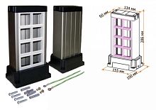Напольная башенка, сдвоенная, на 8 модулей Mosaic 45x45 | код LAN-WA-TWR2-F45/8 | LANMASTER