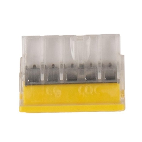 Клеммы монтажные PTC-5P 2273-205 450V 32A 0,14-4.0mm2 , 5 отверстий, прозрачные,/ 50 шт. | код 5051065 | JazzWay