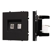 Механизм сдвоенной компьютерной розетки SCT-NOBE-MPC2-SFPL-BK RJ-45 CAT6 Arlight 054313