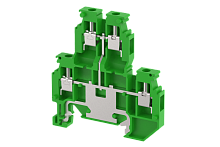 Клемма заземления винтовая 4 мм2, двухуровневая, на 4 подключения ETDD4N | код 1103320000 | Elmex