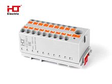 Распределительный Блок ПНК-15 вводной провод 6 мм2 /отходящие провода 18x2.5мм2 крепление PAD-NS15/35 HLT | код 081-27-030 | HLT