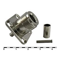 Разъём высокочастотный RUICHI N-BJ1-C58, крепление под 4 винта | код 72041 | Ruichi