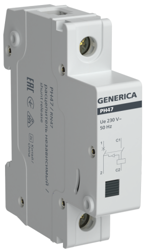 Расцепитель независимый РН47 на DIN-рейку GENERICA | код MVA21D-RN-G | GENERICA by IEK Расцепитель независимый РН47 на DIN-рейку GENERICA | код MVA21D-RN-G | GENERICA by IEK