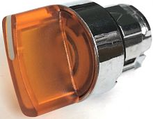 КПЕ 21РЛС желтый IP40 LAY4-BK35.BR Головка для переключателя 22 мм 3 позиции с подсветкой с фиксацией металлическая | код LAY4-BK35.BR | Briswik