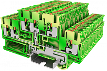 Клемма TP заземл., 2-уровневая, 1-2 сеч.2.5мм2, желто-зел., шт | код TPD2.5-3-PE | SUPU