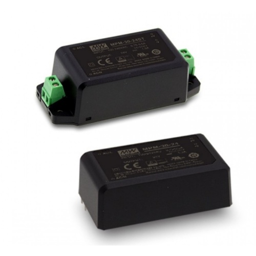 Источник питания AC-DC, 30Вт, вход 80...264В AC 47...440 Гц, выход 12В/2.9А, изоляция 4000В AC, в кожухе 69.5х39х24мм, -40...+85C | код MPM-30-12 | MeanWell