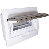 Распределительный щит RUICHI ЩРВ-П-12 встраиваемый, прозрачный, чёрная дверь, IP40 | код 115590 | Ruichi