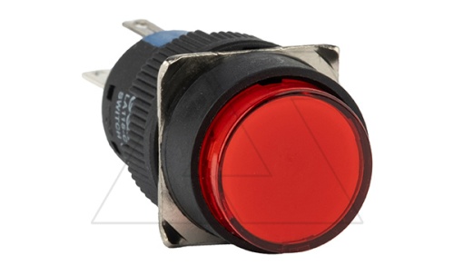 Кнопка плоская LA115-C, возврат, красная, круглая, 1NO+1NC, 16mm, IP65 | код LA115-C-11A/R-IP65 | GQELE Кнопка плоская LA115-C, возврат, красная, круглая, 1NO+1NC, 16mm, IP65 | код LA115-C-11A/R-IP65 | GQELE