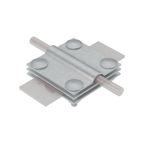 Соединитель крестообразный 3XS-D5-12-B40 HD для прутка d5-12мм и полосы до 40мм с 3 пластинами сталь гор. оцинк. КМ | код MA0023 | КМ-Профиль Соединитель крестообразный 3XS-D5-12-B40 HD для прутка d5-12мм и полосы до 40мм с 3 пластинами сталь гор. оцинк. КМ | код MA0023 | КМ-Профиль