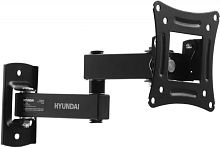 Кронштейн для телевизора Hyundai GL-N1 черный 10-27 макс.15кг настенный поворотно-выдвижной и наклонный | код 1942806 | HYUNDAI