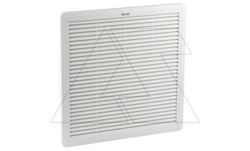 Фильтр-решетка SFF, габариты 320x320x35мм, вырез 291x291мм, степень фильтрации 94%, IP54, RAL7035 | код 01SFF320291G | Natclic