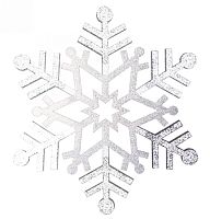 Елочная фигура Снежинка резная , 81 см, цвет серебряный | код 502-375 | NEON-NIGHT