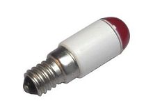 Светодиодная лампа СКЛ-6Б-К-3-110, красная, 110В 50Гц, цоколь Е14/25х17, УХЛ2.1 | код A8021-T449343881 | Каскад-Электро