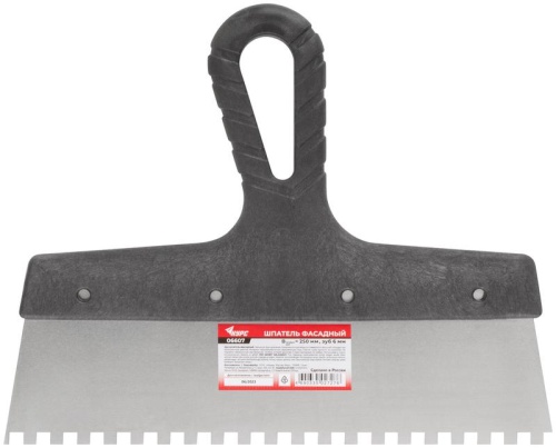 Шпатель фасадный зубчатый 250мм/зуб 6мм нерж. КУРС 06607 фото 3