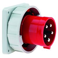 Вилка встраиваемая 63A, 5р(3P+N+PE), 6h, 400V, IP67, Bals фланец 110х106 2838 | код 2838 | Bals