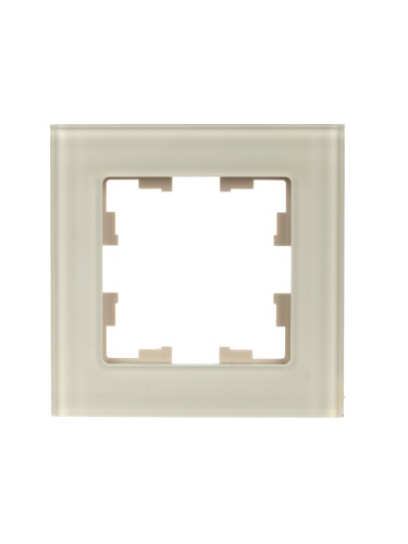 Рамка 1-м BRITE РУ-1-2-БрВа стекло ванильн. | код. BR-M12-G-K10 | IEK фото 7