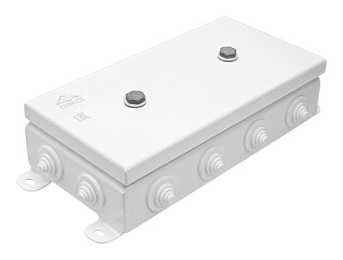 Коробка монтажная огнестойкая КМ-О (16к)-IP55-1224, корпус из оцинкованной стали, количество вводов 12 | код УТ000029822 | Гефест-СПб