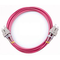 Патч-корд оптический LANMASTER, дуплексный, SC/PC-SC/PC, OM4, LSZH, 20 м | код LAN-2SC-2SC/OM4-20 | LANMASTER