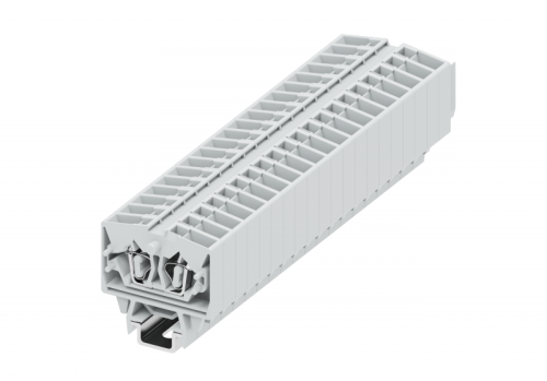254363 Клемма TB 1-1 проходная на малую DIN-рейку SP15, фронт.подключение, сеч. 2.5мм2, светло-сер, шт | код 254363 | SUPU