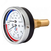 Термоманометр осевой ТМТБ-31Т.1, 0...150С, 0...1,6 МРа 1/2' кл.2.5 | код 2296 | РОСМА