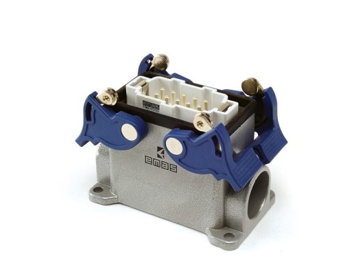 Вилка 4-фиксатора 2-боковых ввода для панели 10п 16А EMAS EBM10FD24 фото 3