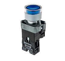 Кнопка с LED подсветкой, синяя, 24V AC/DC, 1NO, мет. MTB2-BW3661 | код 58205 | MEYERTEC