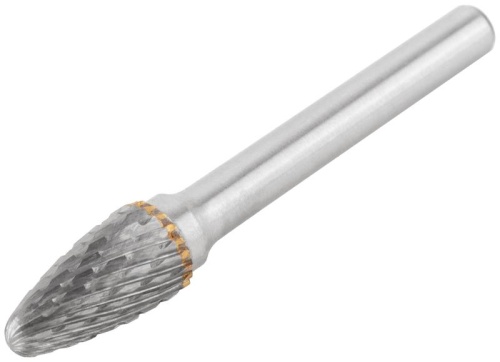 Шарошка карбидная, штифт 6 мм, тип ''F'', параболическая 10х20х65 мм | код 36618 | FIT Шарошка карбидная, штифт 6 мм, тип ''F'', параболическая 10х20х65 мм | код 36618 | FIT