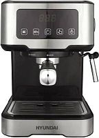 Кофеварка рожковая Hyundai HEM-4313 1100Вт черный/серебристый | код 1905085 | HYUNDAI