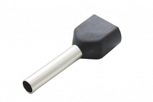 Наконечник штыревой втулочный изолированный двойной НШВИ(2) 1,5-12 цвет черный | код NSHvI2-1,5-12-Bk | Engard