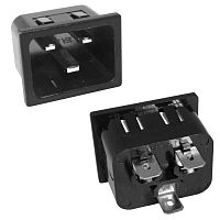 Штеккер панельный 3-х полюсный серии AC-0XX RUICHI AC-030 | код 84669 | Ruichi