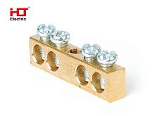 Шина PEN земля-ноль6х9мм 4/1 (4групп/крепеж по центру) HLT | код 081-09-01 | HLT