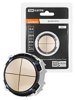 Выключатель 4-кл. 16А 250В кнопочный механизм шампань, Байкал TDM | код SQ1819-0528 | TDM