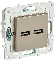 SKANDY Роз. USB A+A 3,1А SK-R15Sh шамп. IEK | код SK-U21-D31-K37 | IEK