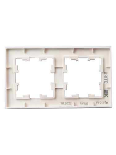 BRITE Рамка 2-мест. РУ-2-2-Бр стекло розовый матовый IEK | код BR-M22-G-31-K14 | IEK фото 5