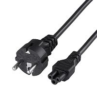 Шнур сетевой, евровилка - евроразъем С5, кабель 3x0,75 мм кв, длина 1,5 метра (для питания ноутбука) СМАРТКИП | код 11-1151-8 | СМАРТКИП