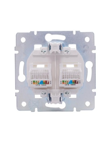 Розетка компьютерная 2-м СП Vesna механизм жемчуж./бел. перламутр LEZARD 742-3088-141 фото 6