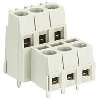 Клемма на печатную плату, подвод кабеля сбоку, без маркировки, 2 этажа, 4 полюса, шаг: 5,08 мм, винтовая фиксация провода, 300V, 10A, цвет: серый, серия 8192 E | код 25.199.5253.0 | Wieland