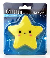 Светильник светодиодный NL-240 "Звезда" 220В ночник с выкл. желт. Camelion 13815