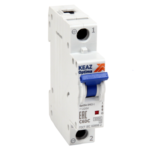 Автоматический выключатель OptiDin BM63-1C6-DC-ОМ4-РЕГ | код 281403 | КЭАЗ Автоматический выключатель OptiDin BM63-1C6-DC-ОМ4-РЕГ | код 281403 | КЭАЗ