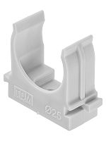 Крепеж-клипса для трубы 25 мм для прямого монтажа (100 шт.) серая TDM | код SQ0405-8003 | TDM