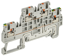 Колодка клеммная CP-ML-PEN 2 ур. земля-низ 1,5мм2 серая IEK | код YCT23-03-2-K03-001 | IEK