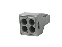 Строительно-монтажная клемма КБМ-774-304 (1.0-2.5мм2) с контактной пастой черной HLT | код 081-20-06 | HLT