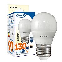 Лампа светодиодная G45 15Вт шар 4000К E27 1350лм 230В IONICH 1825