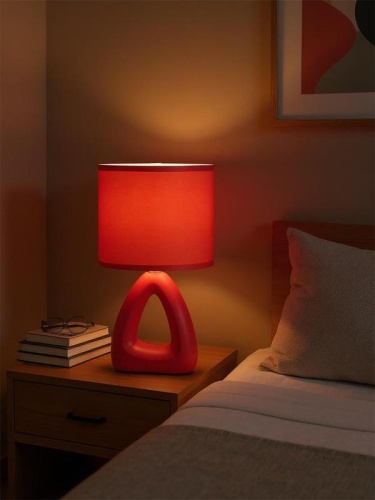 Светильник настольный JH2-01-og E14 IP20 170х100х300мм керамика; ткань; PVC-пластик оранж. JazzWay 5062290 фото 8