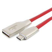 Кабель USB 2.0 Cablexpert CC-G-mUSB01R-1.8M, AM/microB, серия Gold, длина 1.8м, красный, блистер | код CC-G-mUSB01R-1.8M | Cablexpert