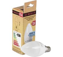 Лампа светодиодная LL-E-C37-7W-230-4K-E14 (свеча, 7Вт, нейтр., Е14) Eurolux, , Шт | код 76/2/8 | EUROLUX